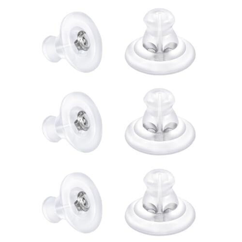1619 Earring Backs,18K Gold Silicone Earring Backs for Studs/Droopy